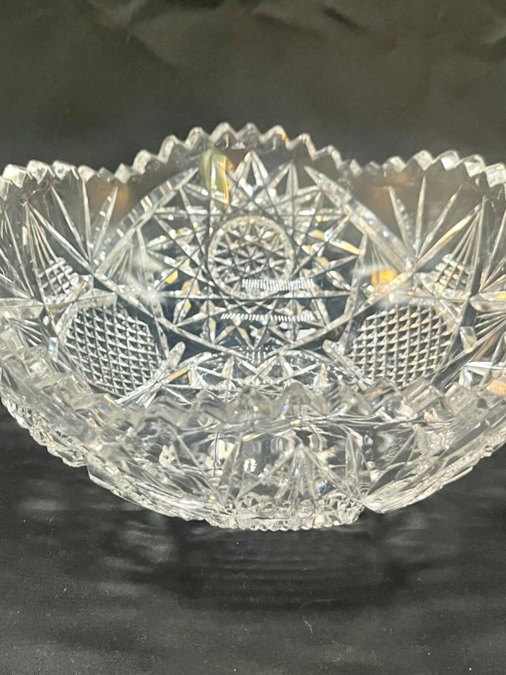 Antique American Brilliant Period Cut Glass Bowl